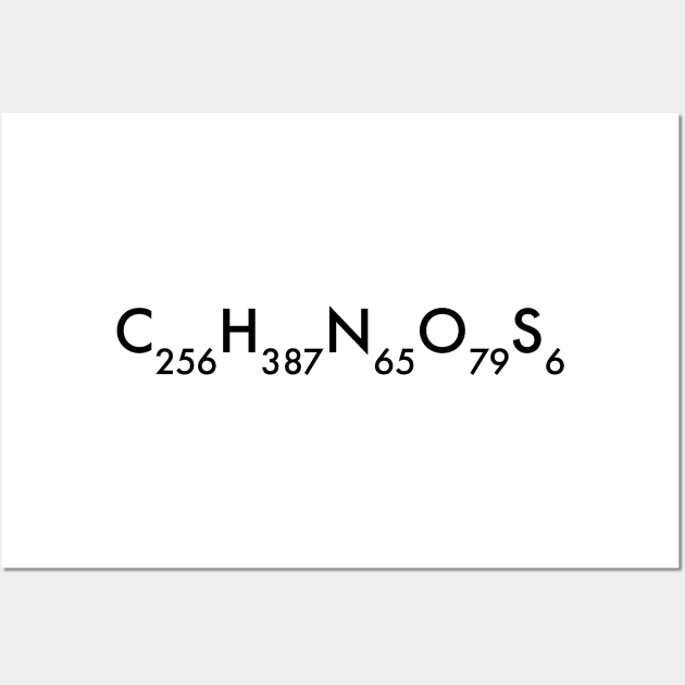 Insulin Molecular Formula Wall Art by dvdnds